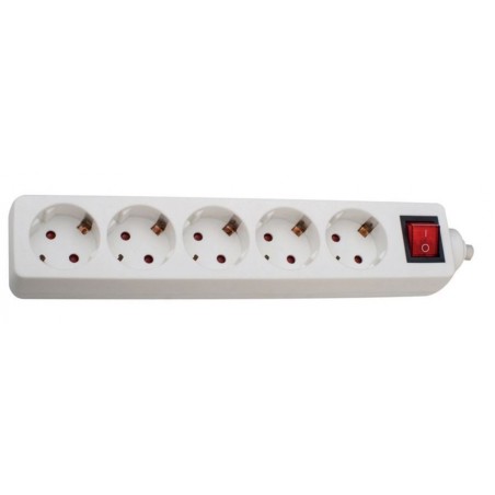 KF-B-05KA TELCO ΠΟΛΥΠΡΙΖΟ 5 ΘΕΣΕΩΝ 1,5Μ ΜΕ ΔΙΑΚΟΠΤΗ ΛΕΥΚΟ 150109