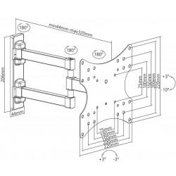 TM2220 F&U ΒΡΑΧΙΟΝΑΣ ΟΘΟΝΗΣ LED/LCD TV