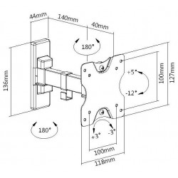 TM1110 F&U ΒΡΑΧΙΟΝΑΣ ΟΘΟΝΗΣ LED/LCD TV