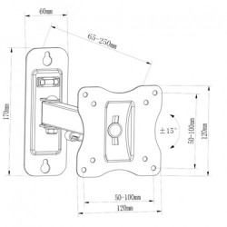 Bracket Βάση LCD1010-1 με μπράτσο