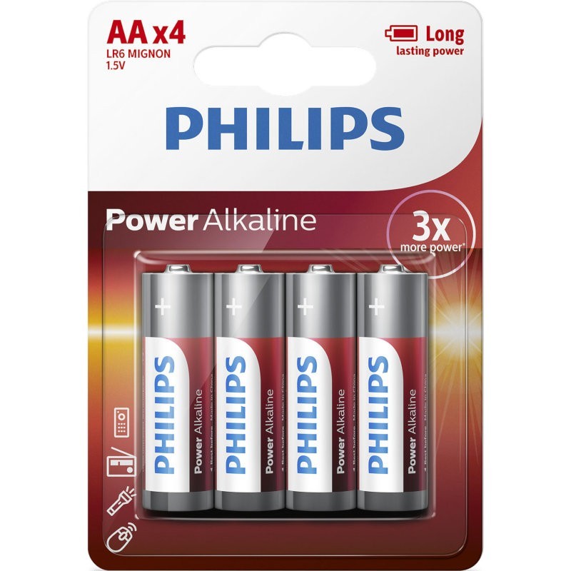 LR6P4B/GRS PHILIPS AA POWER ALKALINE 4 TMX BLISTER